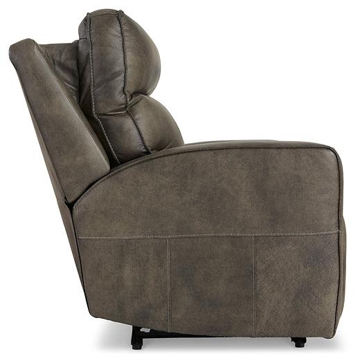 Game Plan Oversized Power Recliner U1520582 Black/Gray Contemporary Motion Upholstery By Ashley - sofafair.com