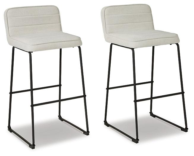 Nerison Bar Height Bar Stool (Set of 2) D225-330X2 Black/Gray Contemporary Barstool By Ashley - sofafair.com