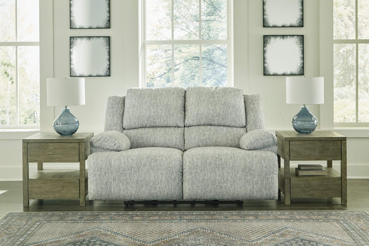 McClelland Reclining Loveseat 2930286 Black/Gray Contemporary Motion Upholstery By Ashley - sofafair.com