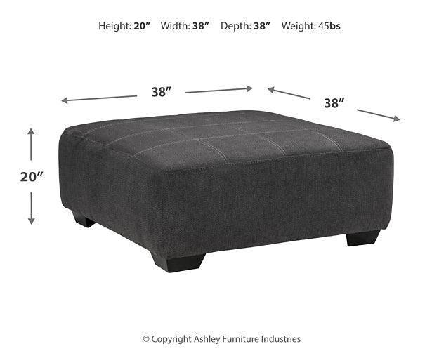 2862008 Black/Gray Contemporary Ambee Oversized Accent Ottoman By Ashley - sofafair.com