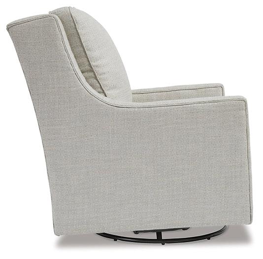 Kambria Swivel Glider Accent Chair A3000206 Blue Contemporary Accent Chairs - Free Standing By Ashley - sofafair.com