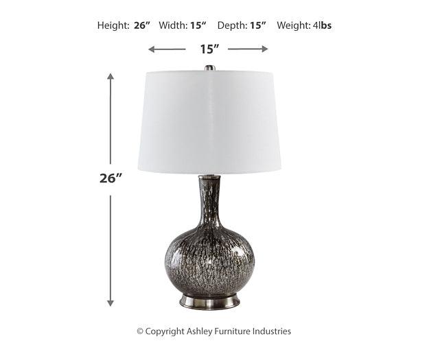 L430844 Black/Gray Traditional Tenslow Table Lamp By Ashley - sofafair.com