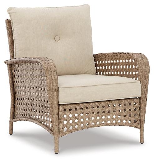 Braylee Lounge Chair with Cushion (Set of 2) P345-820 Brown/Beige Casual Outdoor Seating By Ashley - sofafair.com
