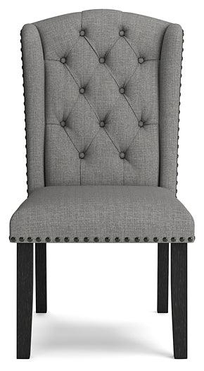 D702-02 Black/Gray Casual Jeanette Dining Chair By Ashley - sofafair.com