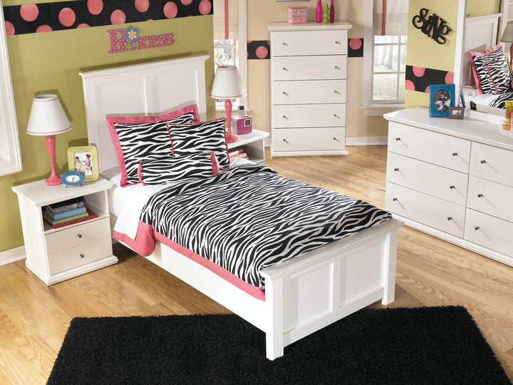 Bostwick Shoals Twin Panel Bed B139B6 White Casual Youth Beds By Ashley - sofafair.com
