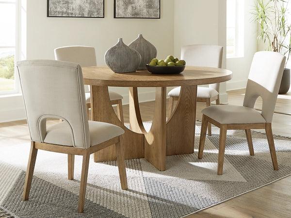 Dakmore Dining Table D783-50 Brown/Beige Casual Casual Tables By Ashley - sofafair.com