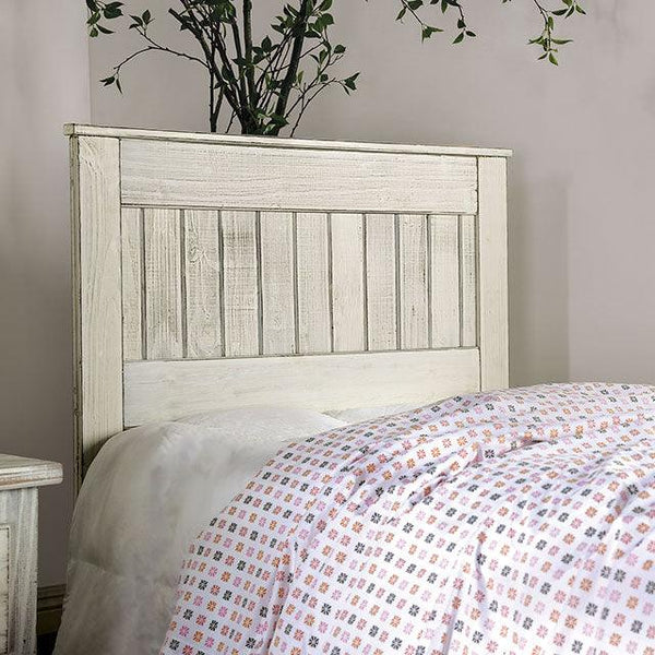 Rockwall AM7971WH White Rustic Headboard By Furniture Of America - sofafair.com