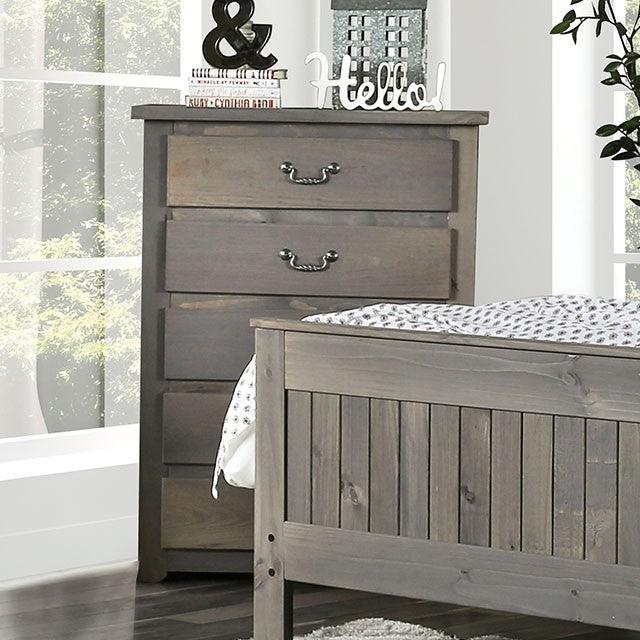 Rockwall AM7973C Weathered Gray Rustic Chest By Furniture Of America - sofafair.com
