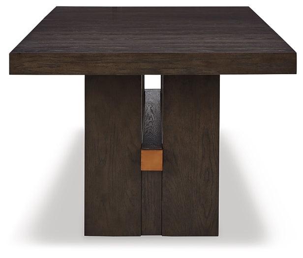 Burkhaus Dining Extension Table D984-45 Brown/Beige Contemporary Formal Tables By Ashley - sofafair.com
