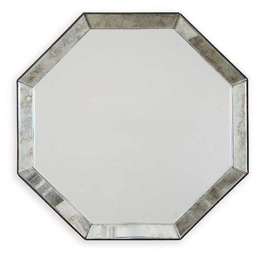 A8010312 Metallic Contemporary Brockburg Accent Mirror By Ashley - sofafair.com