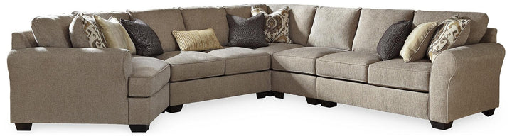Pantomine 5-Piece Sectional with Cuddler 39122S10 Brown/Beige Contemporary Stationary Sectionals By AFI - sofafair.com