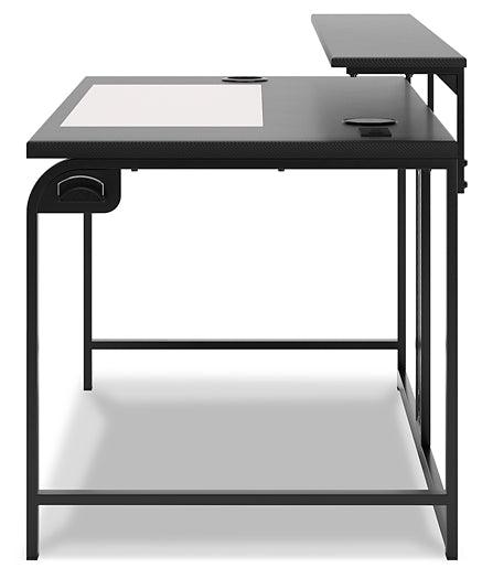 Lynxtyn Home Office Desk H400-144 Black/Gray Contemporary Desks By Ashley - sofafair.com