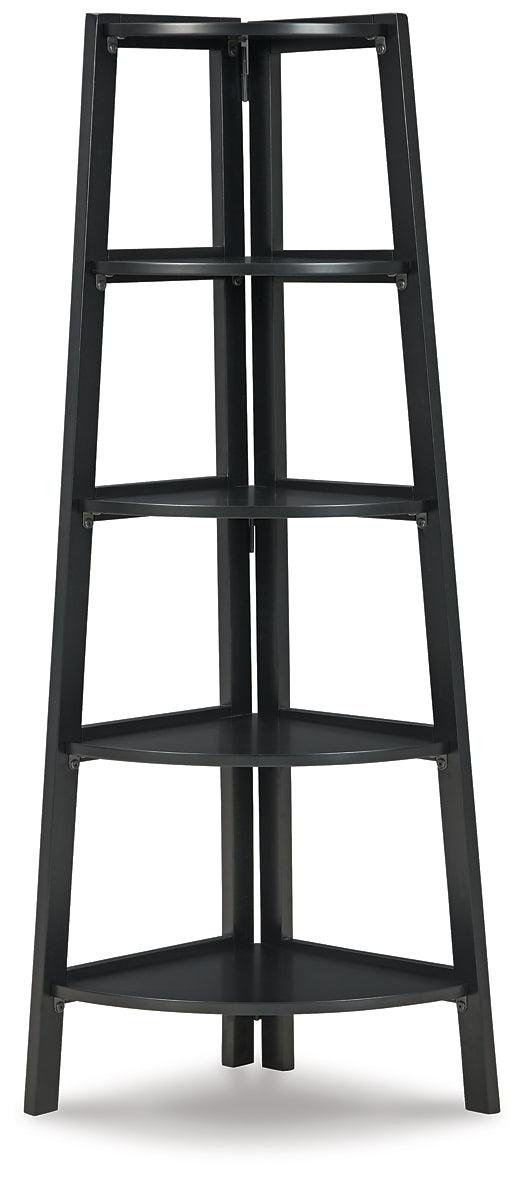 Bernmore Corner Shelf A4000304 Black/Gray Casual Stationary Upholstery Accents By Ashley - sofafair.com