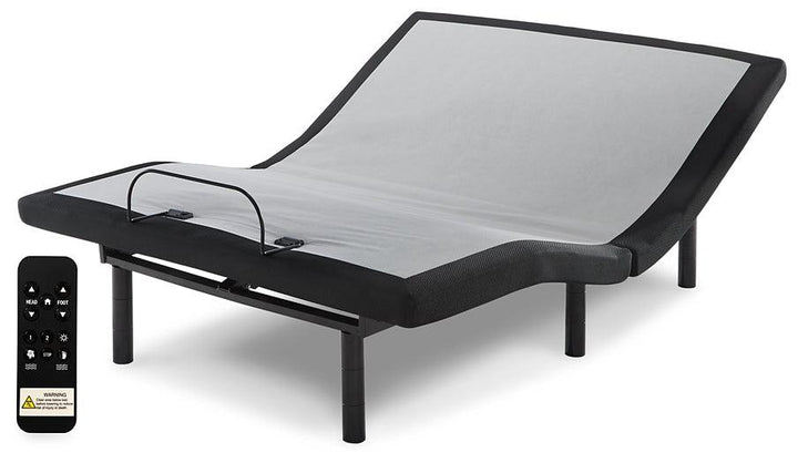 M674M4 Black/Gray Traditional 12 Inch Chime Elite King Adjustable Base with Mattress By Ashley - sofafair.com