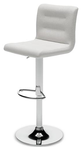 Pollzen Bar Height Bar Stool D121-730 Black/Gray Contemporary Barstool By Ashley - sofafair.com