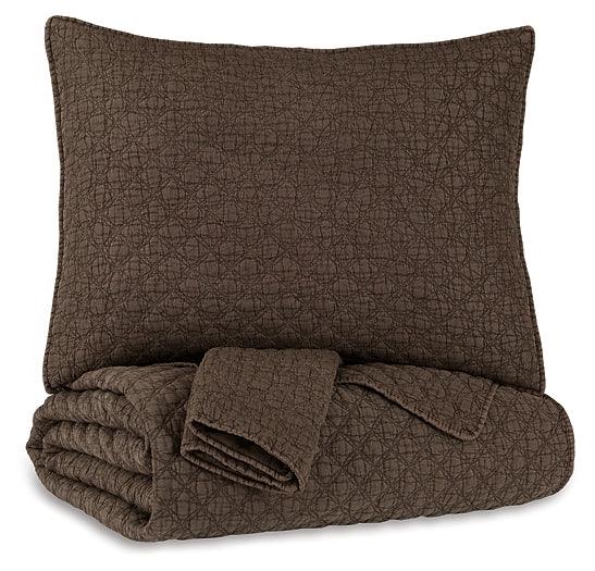 Ryter Twin Coverlet Set Q722001T Brown/Beige Casual Coverlet Set Twin By Ashley - sofafair.com