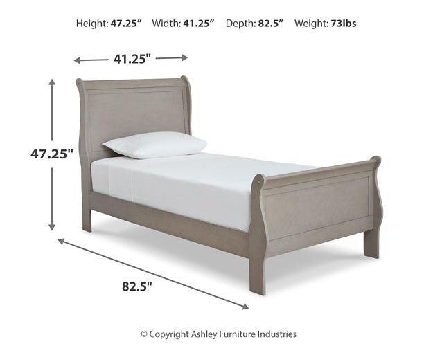 Kordasky Twin Sleigh Bed B394B2 Black/Gray Traditional Youth Beds By Ashley - sofafair.com