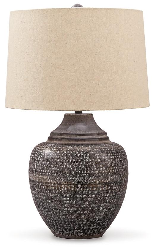 L207404 Brown/Beige Casual Olinger Table Lamp By Ashley - sofafair.com