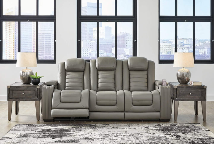 Backtrack Power Reclining Sofa U2800515 Black/Gray Contemporary Motion Upholstery By AFI - sofafair.com