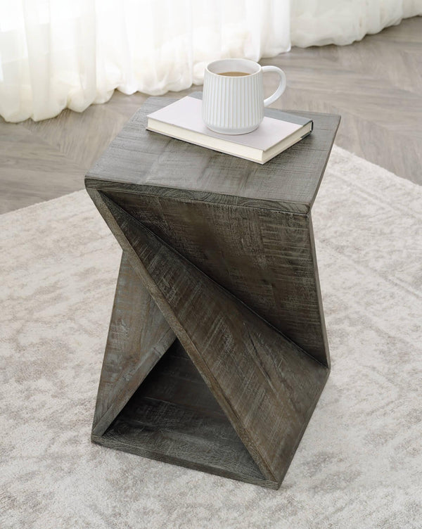 Zalemont Accent Table A4000509 Black/Gray Casual Stationary Upholstery Accents By AFI - sofafair.com