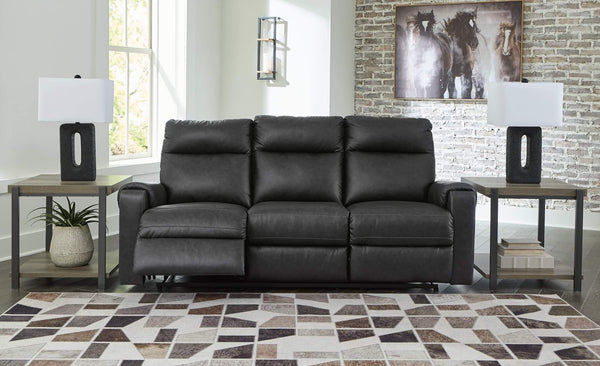 Axtellton Power Reclining Sofa 3410587 Black/Gray Contemporary Motion Upholstery By Ashley - sofafair.com