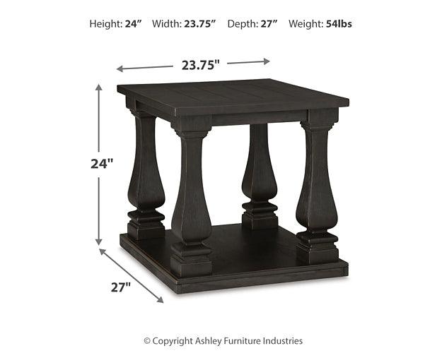 T749-3 Black/Gray Traditional Wellturn End Table By Ashley - sofafair.com