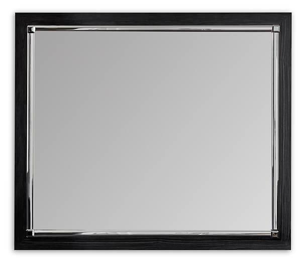B1420-36 Black/Gray Contemporary Kaydell Bedroom Mirror By AFI - sofafair.com