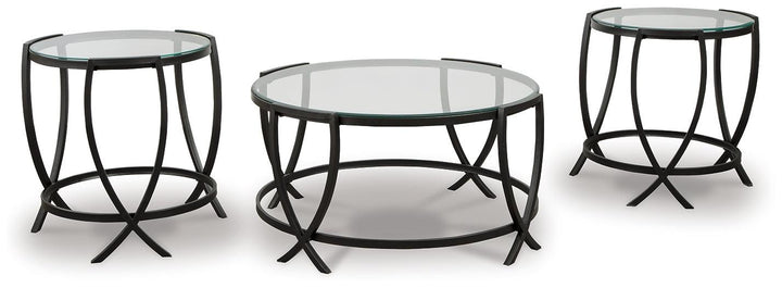 Tarrin Table (Set of 3) T115-13 Black/Gray Contemporary 3 Pack By Ashley - sofafair.com