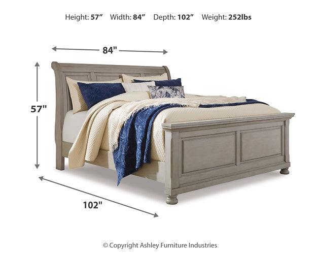 Lettner King Sleigh Bed B733B34 Black/Gray Casual Master Beds By Ashley - sofafair.com