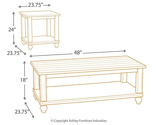 Cloudhurst Table (Set of 3) T488-13 White Contemporary 3 Pack By Ashley - sofafair.com