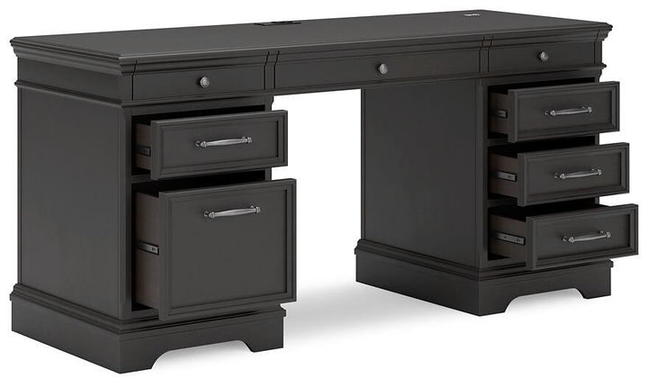 Beckincreek Home Office Credenza H778H3 Black/Gray Traditional Home Office Storage By AFI - sofafair.com