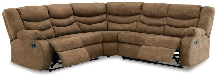 Partymate 2-Piece Reclining Sectional 36902S2 Brown/Beige Contemporary Motion Sectionals By Ashley - sofafair.com