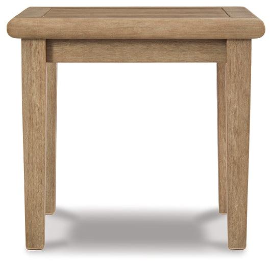 Gerianne End Table P805-702 Brown/Beige Contemporary Outdoor End Table By Ashley - sofafair.com