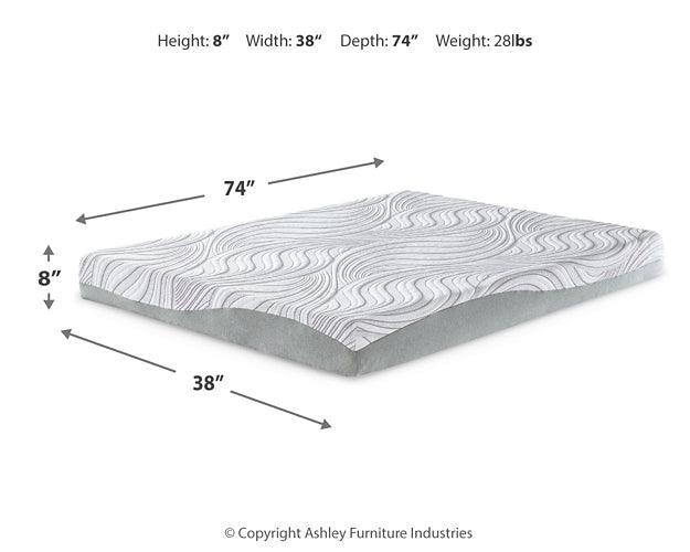 8 Inch Memory Foam Twin Mattress M59111 Black/Gray Traditional Memory Foam Mattress By Ashley - sofafair.com