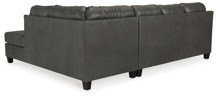 Valderno 2-Piece Sectional with Chaise 47804S1 Black/Gray Contemporary Stationary Sectionals By Ashley - sofafair.com