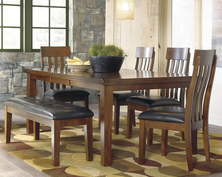 Ralene Dining Table and 4 Chairs and Bench D594D2 Brown/Beige Casual Dining Package By Ashley - sofafair.com
