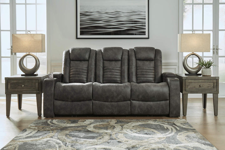 Soundcheck Power Reclining Sofa 3060615 Brown/Beige Contemporary Motion Upholstery By Ashley - sofafair.com