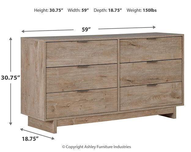 Oliah Dresser EB2270-231 Natural Contemporary Youth Bed Cases By AFI - sofafair.com