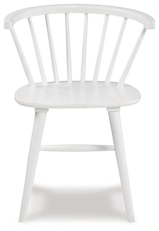 D407-01 White Contemporary Grannen Dining Chair By Ashley - sofafair.com