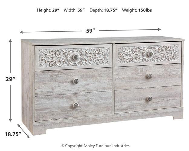 EB1811-231 White Casual Paxberry Dresser By AFI - sofafair.com