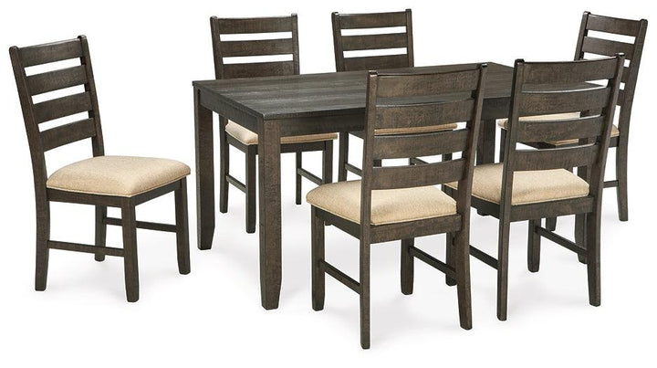 Rokane Dining Table and Chairs (Set of 7) D397-425 Brown/Beige Casual Casual Tables By Ashley - sofafair.com