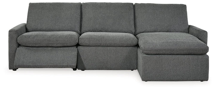 Hartsdale 3-Piece Right Arm Facing Reclining Sofa Chaise 60508S6 Black/Gray Contemporary Motion Sectionals By Ashley - sofafair.com