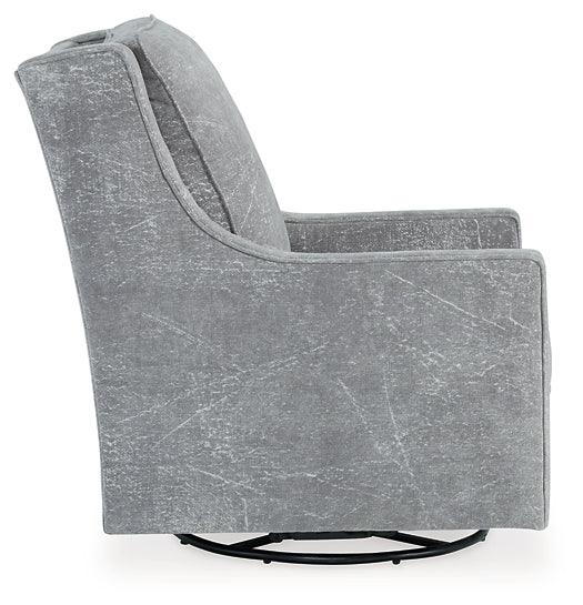 Kambria Swivel Glider Accent Chair A3000205 Black/Gray Contemporary Stationary Upholstery Accents By AFI - sofafair.com