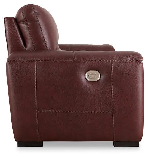 Alessandro Power Reclining Loveseat with Console U2550118 Red/Burgundy Contemporary Motion Upholstery By Ashley - sofafair.com