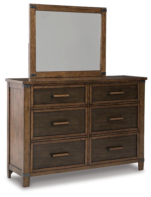 B759B1 Brown/Beige Casual Wyattfield Dresser and Mirror By Ashley - sofafair.com