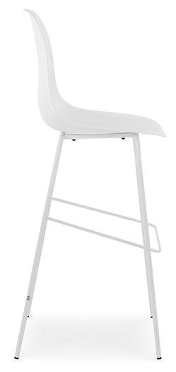 Forestead Bar Height Bar Stool (Set of 2) D130-230X2 White Contemporary Barstool By Ashley - sofafair.com