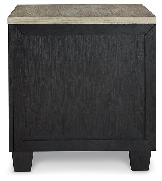 Foyland End Table T979-3 Black/Gray Contemporary Motion Occasionals By Ashley - sofafair.com