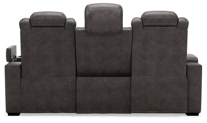 HyllMont Power Reclining Sofa 9300315 Black/Gray Contemporary Motion Sectionals By Ashley - sofafair.com