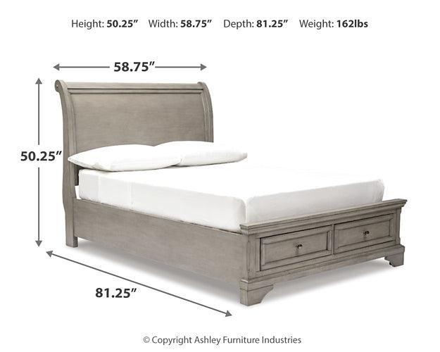 Lettner Full Sleigh Bed B733B24 Black/Gray Casual Youth Beds By Ashley - sofafair.com