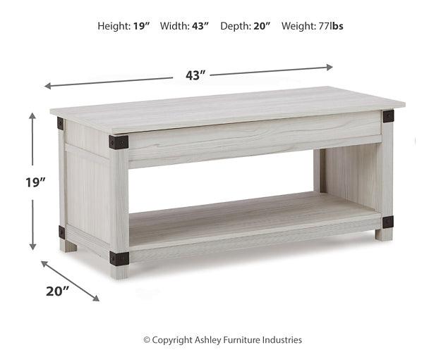 Bayflynn Lift-Top Coffee Table T172-9 White Casual Cocktail Table Lift By Ashley - sofafair.com
